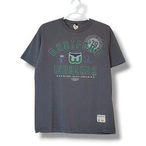Vintage Hartford Whalers NHL Graphic Shirt Gray Size M